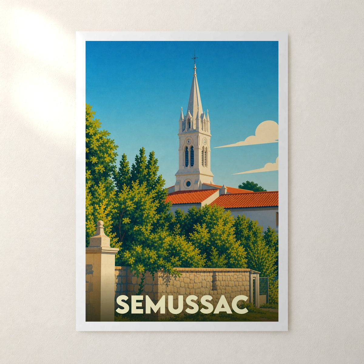 Affiche Semussac – sans cadre, accrochée au mur