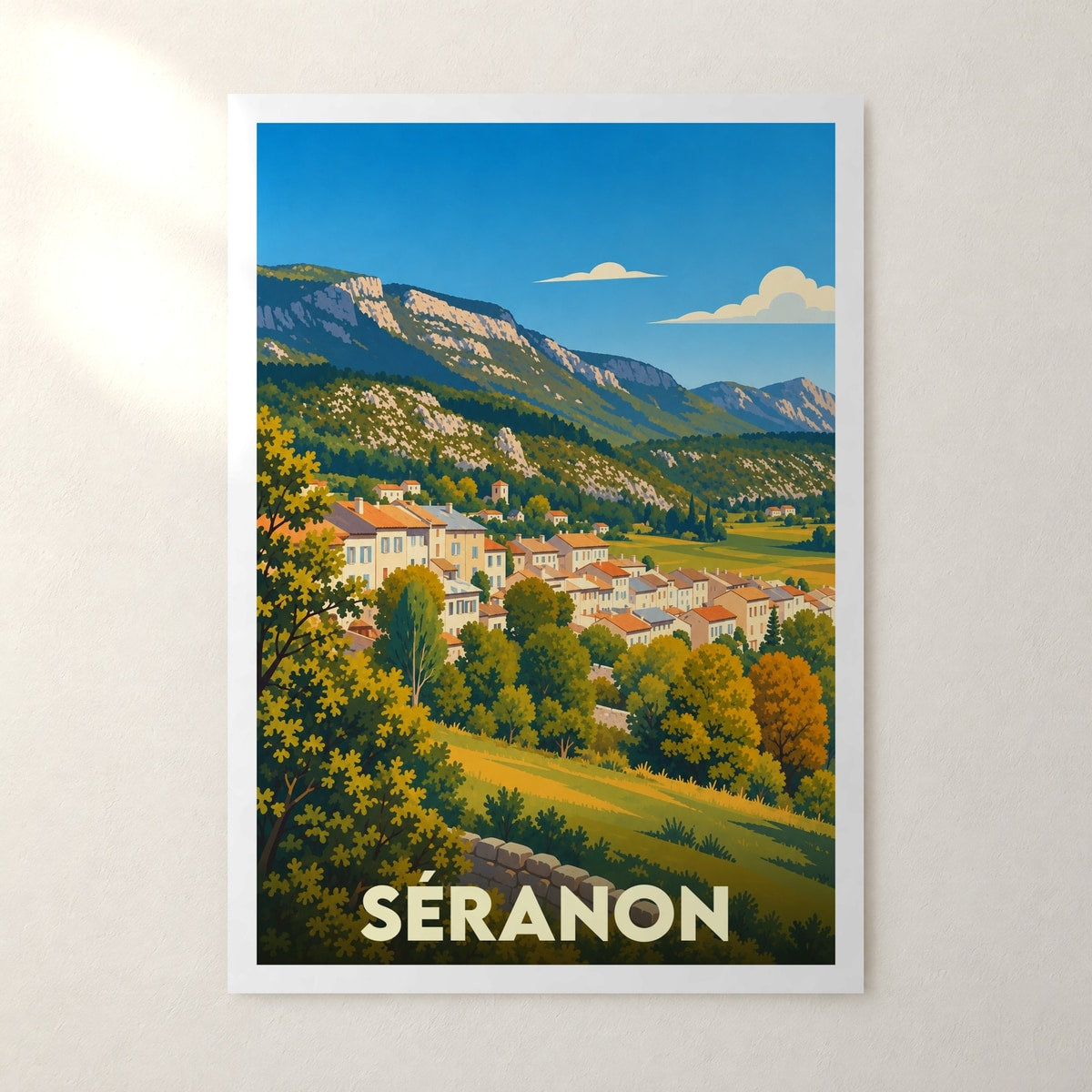 Affiche Séranon – sans cadre, accrochée au mur
