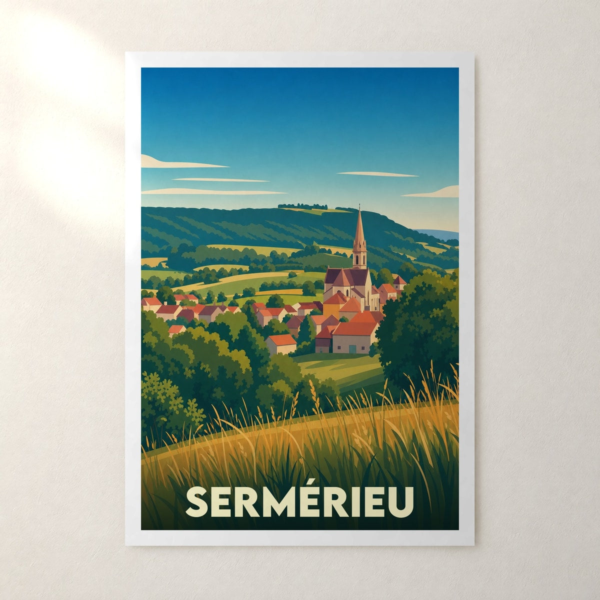 Affiche Sermérieu – sans cadre, accrochée au mur