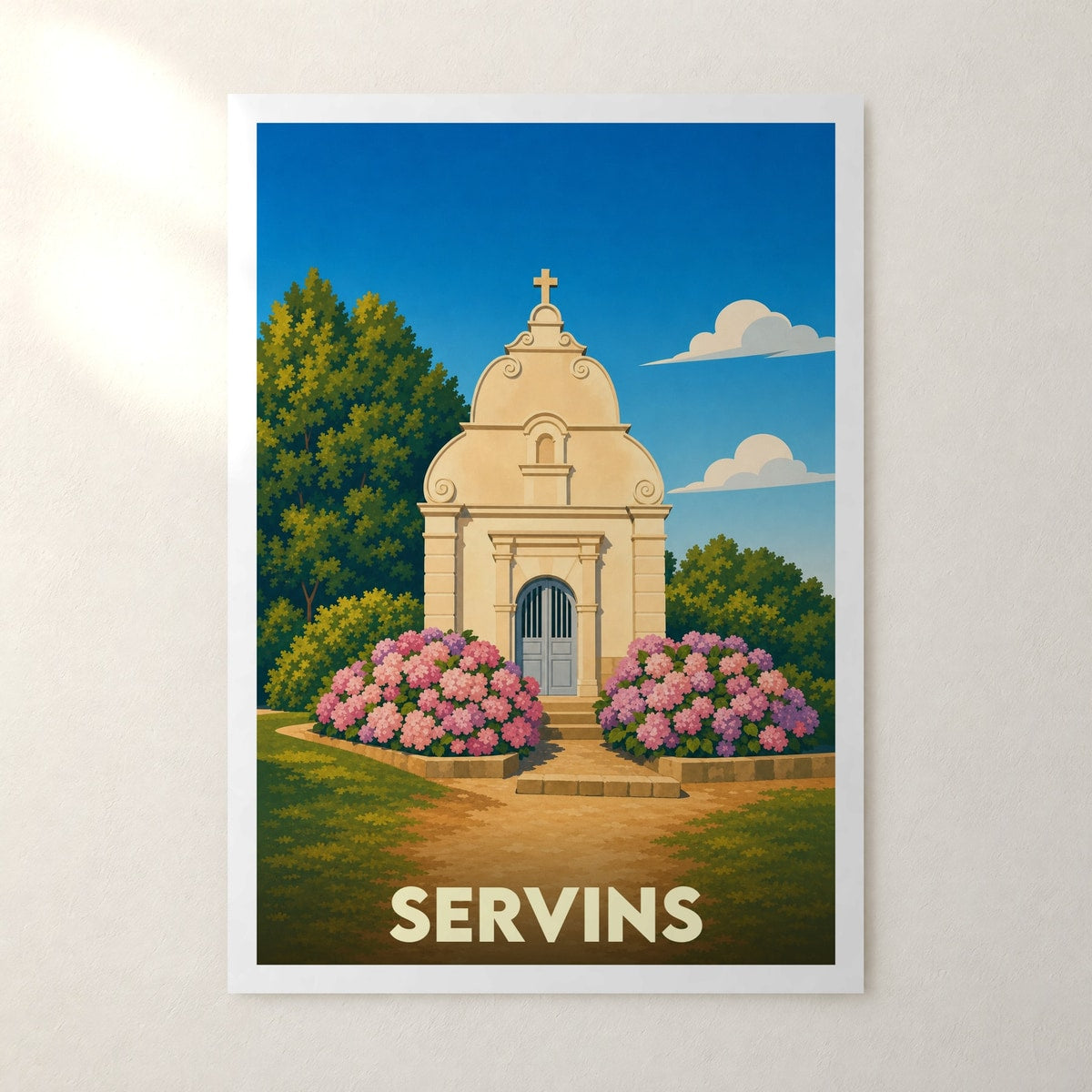 Affiche Servins – sans cadre, accrochée au mur