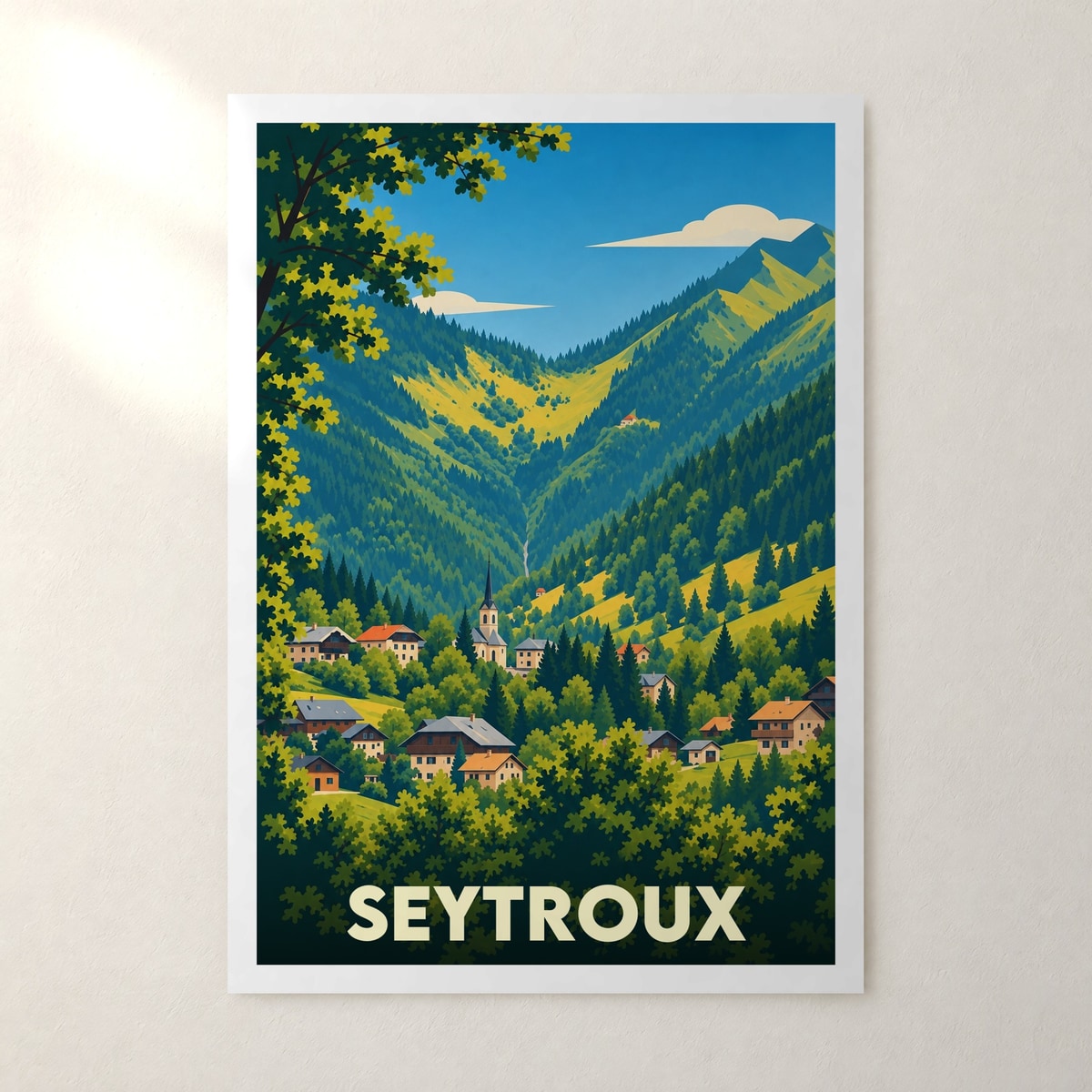 Affiche Seytroux – sans cadre, accrochée au mur