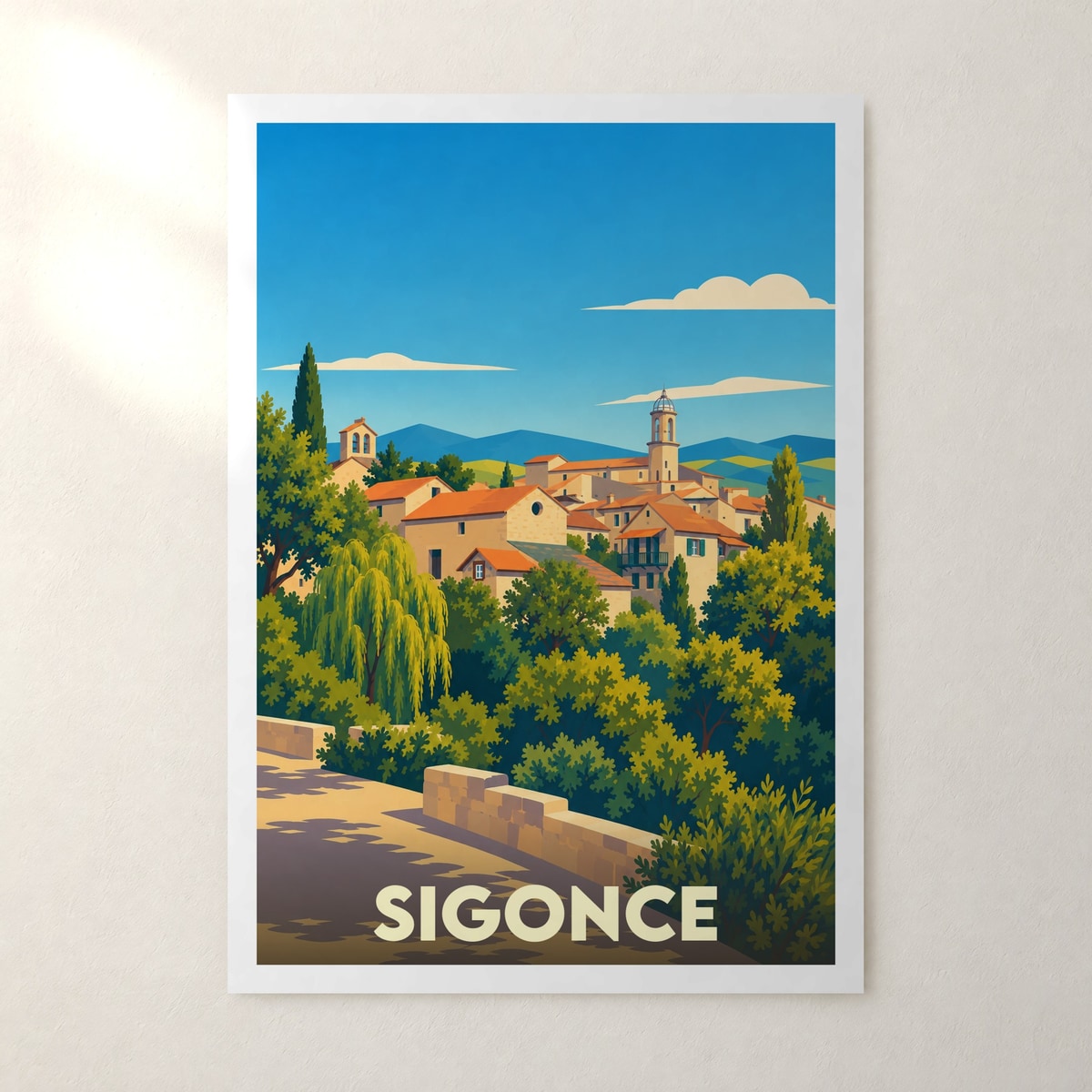 Affiche Sigonce – sans cadre, accrochée au mur