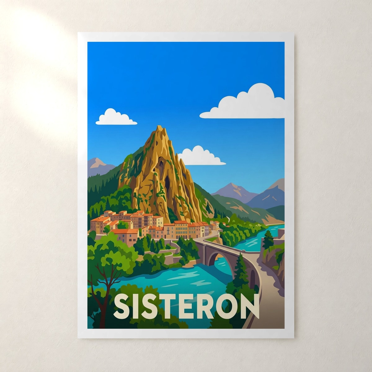 Affiche Sisteron – sans cadre, accrochée au mur