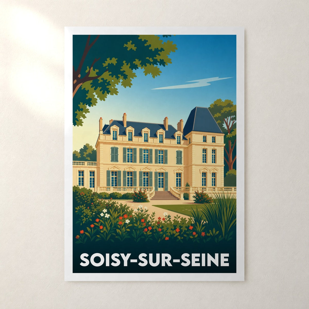Affiche Soisy-sur-Seine – sans cadre, accrochée au mur