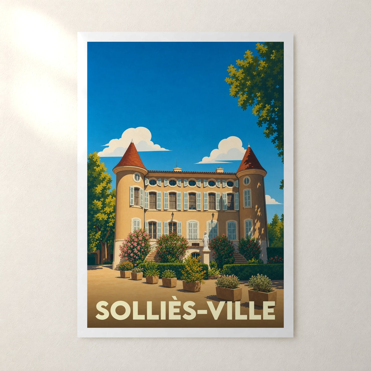 Affiche Solliès-Ville – sans cadre, accrochée au mur