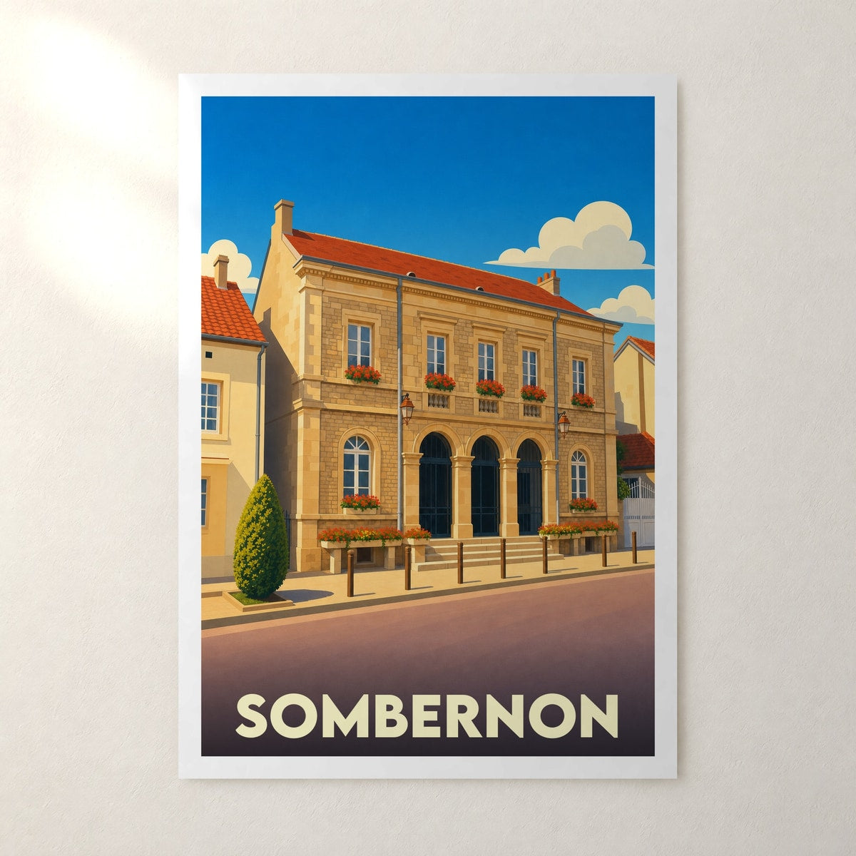 Affiche Sombernon – sans cadre, accrochée au mur