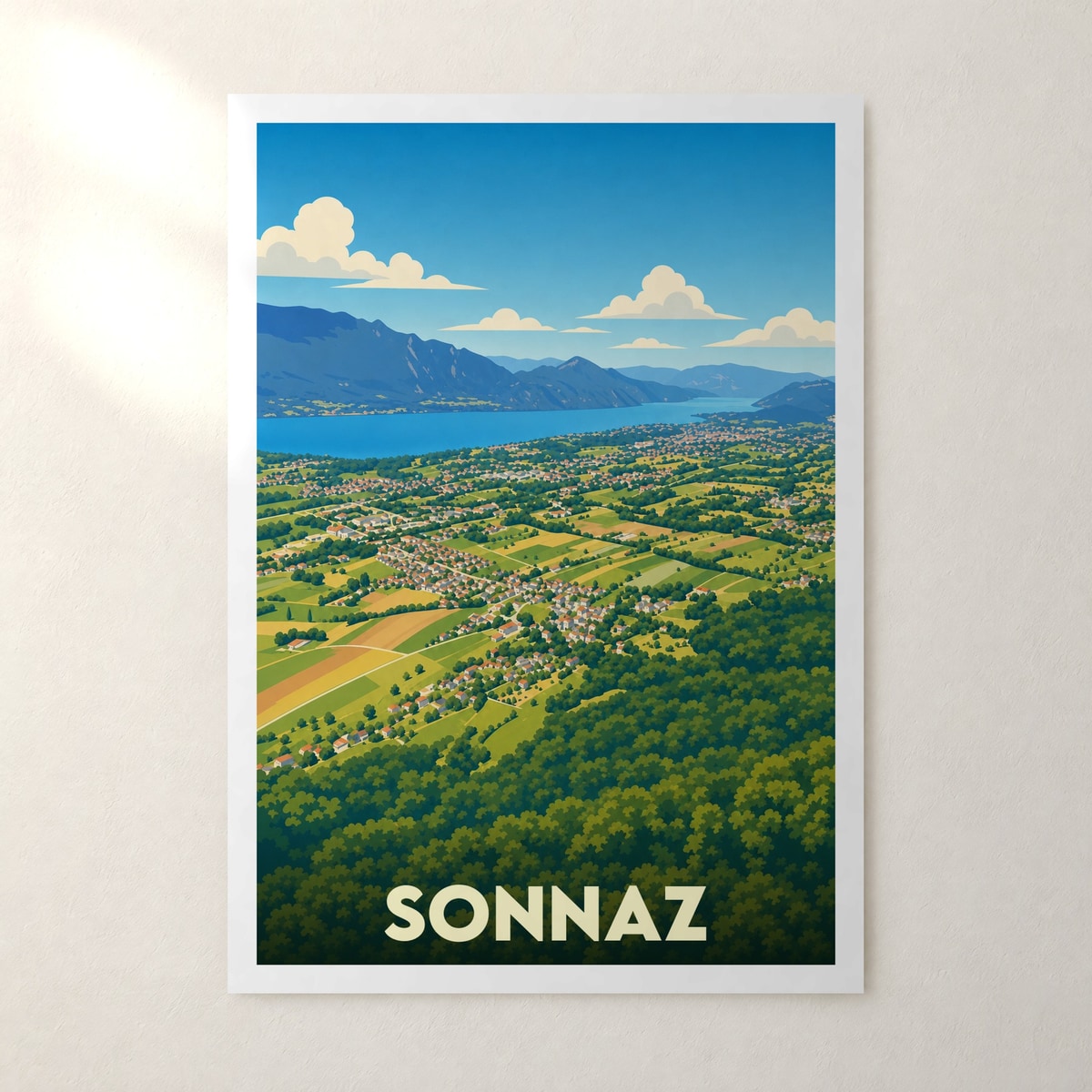 Affiche Sonnaz – sans cadre, accrochée au mur