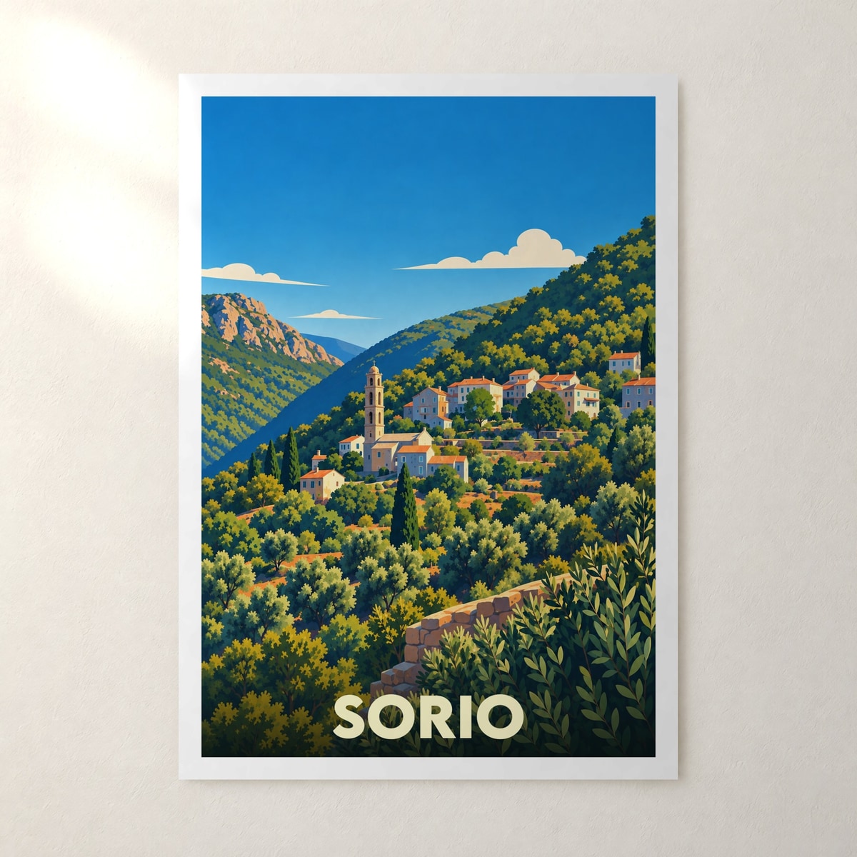 Affiche Sorio – sans cadre, accrochée au mur