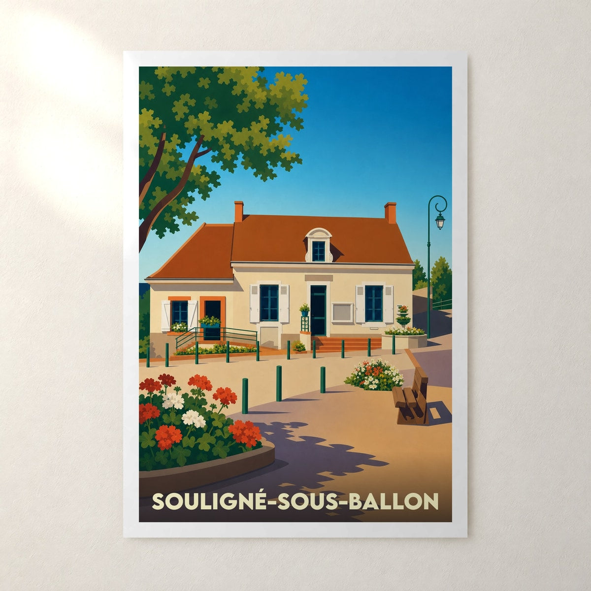 Affiche Souligné-sous-Ballon – sans cadre, accrochée au mur