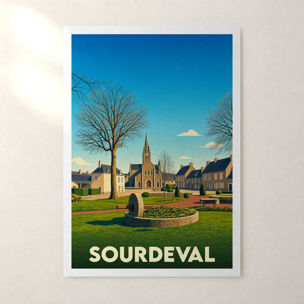 Affiche Sourdeval – sans cadre, accrochée au mur