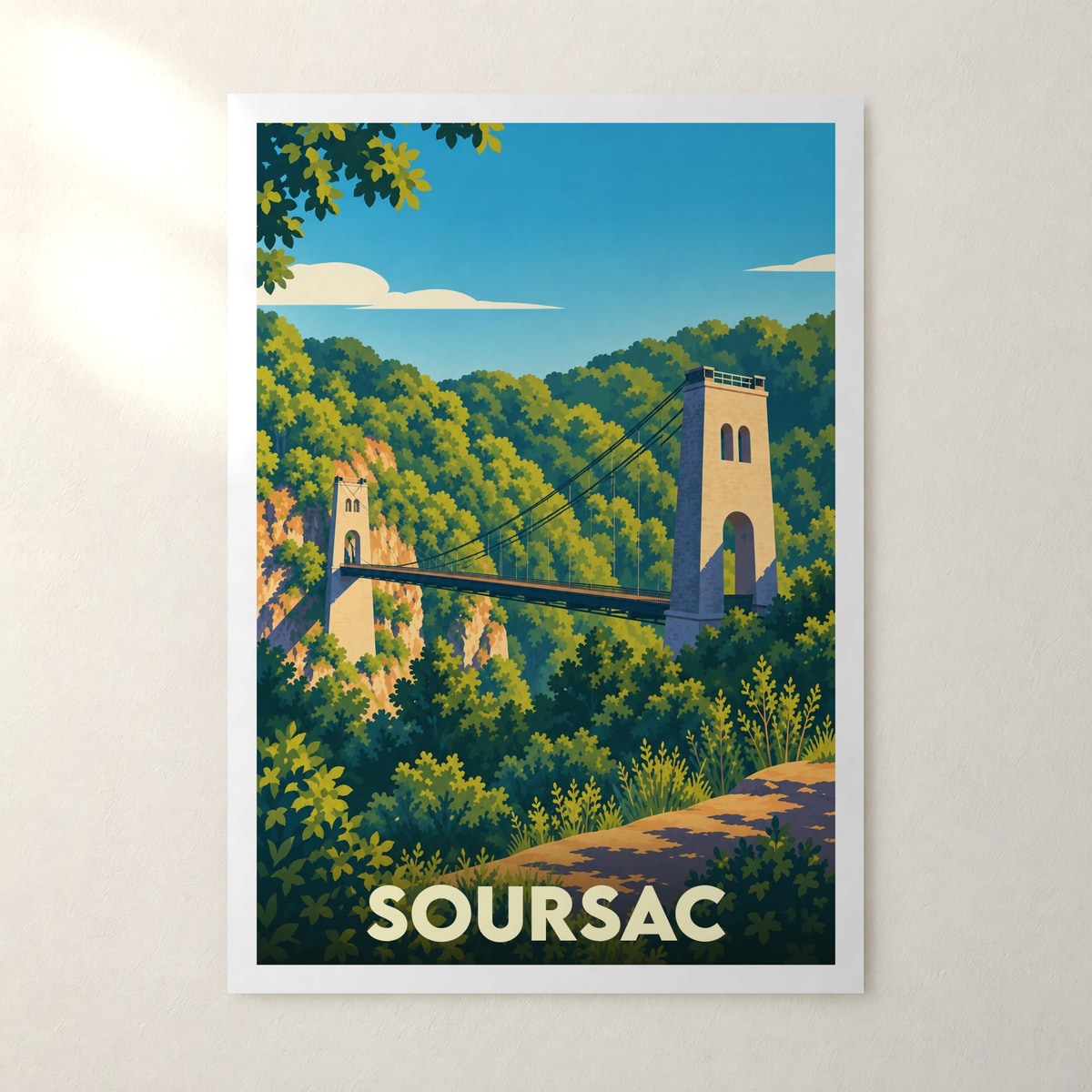 Affiche Soursac – sans cadre, accrochée au mur