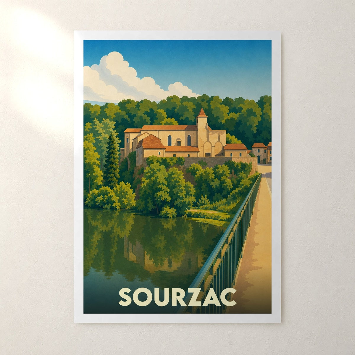 Affiche Sourzac – sans cadre, accrochée au mur