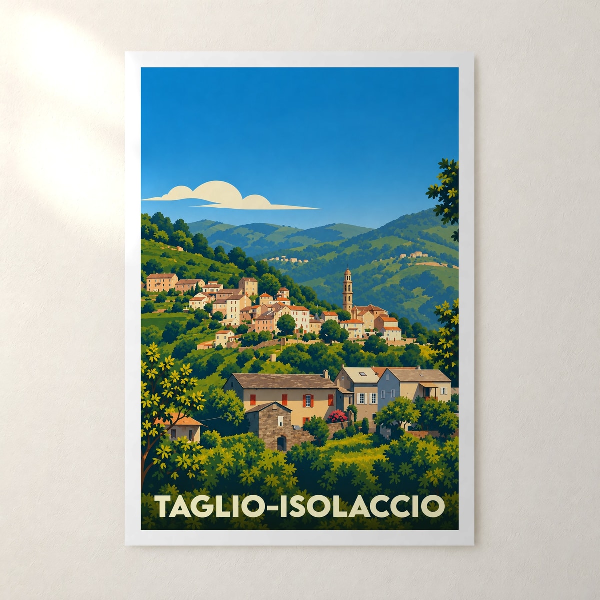 Affiche Taglio-Isolaccio – sans cadre, accrochée au mur