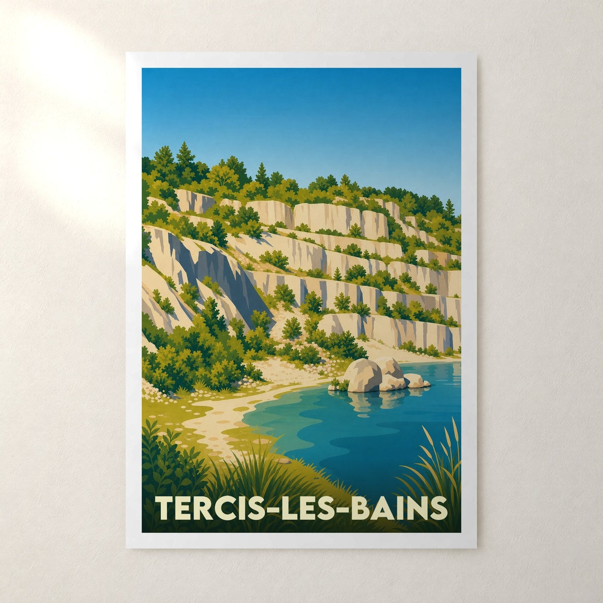 Affiche Tercis-les-Bains – sans cadre, accrochée au mur