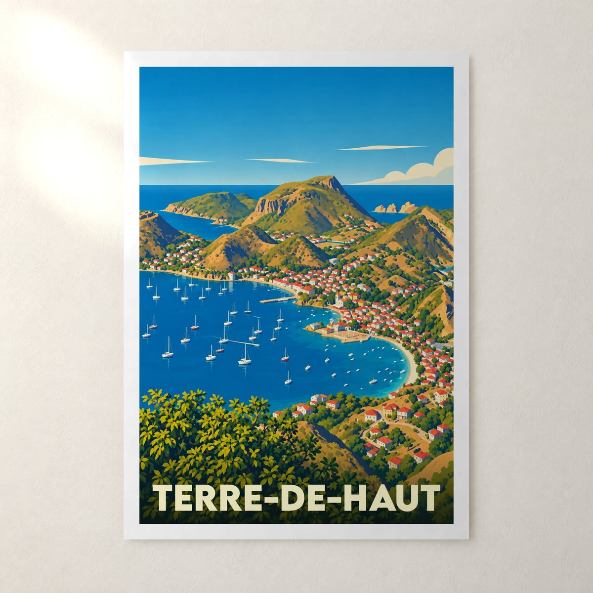 Affiche Terre-de-Haut – sans cadre, accrochée au mur