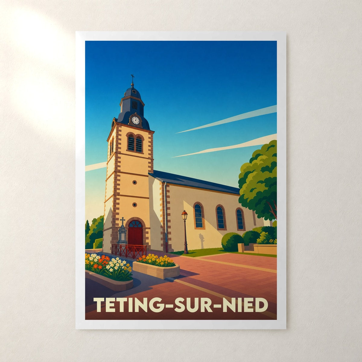 Affiche Teting-sur-Nied – sans cadre, accrochée au mur