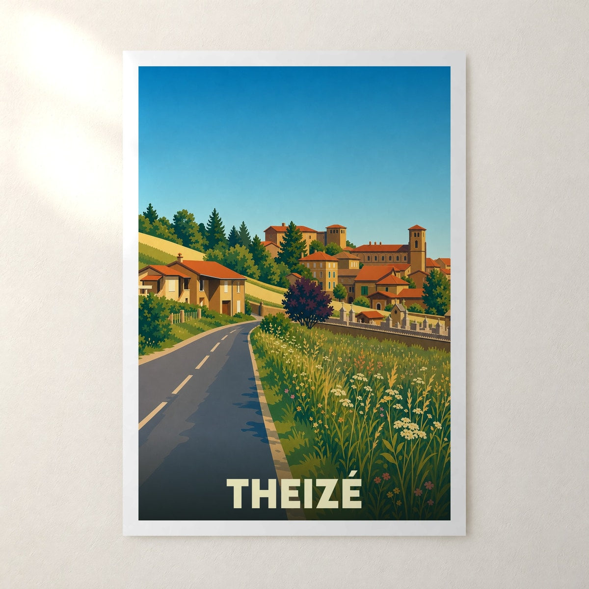 Affiche Theizé – sans cadre, accrochée au mur
