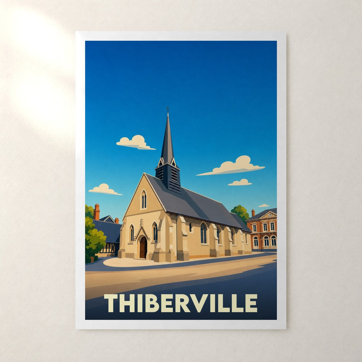 Affiche Thiberville – sans cadre, accrochée au mur