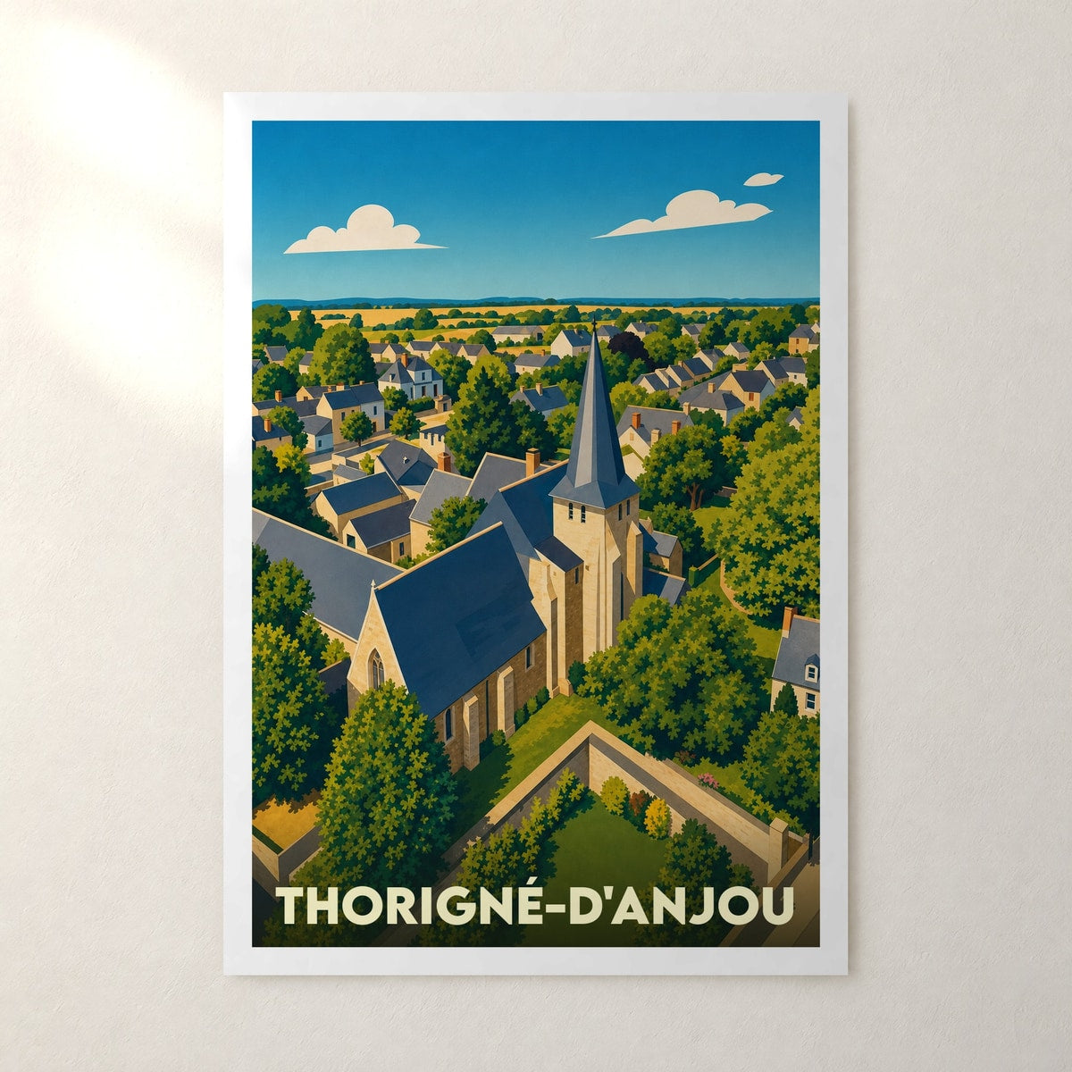 Affiche Thorigné-d'Anjou – sans cadre, accrochée au mur