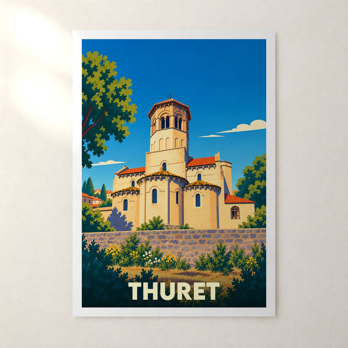 Affiche Thuret – sans cadre, accrochée au mur