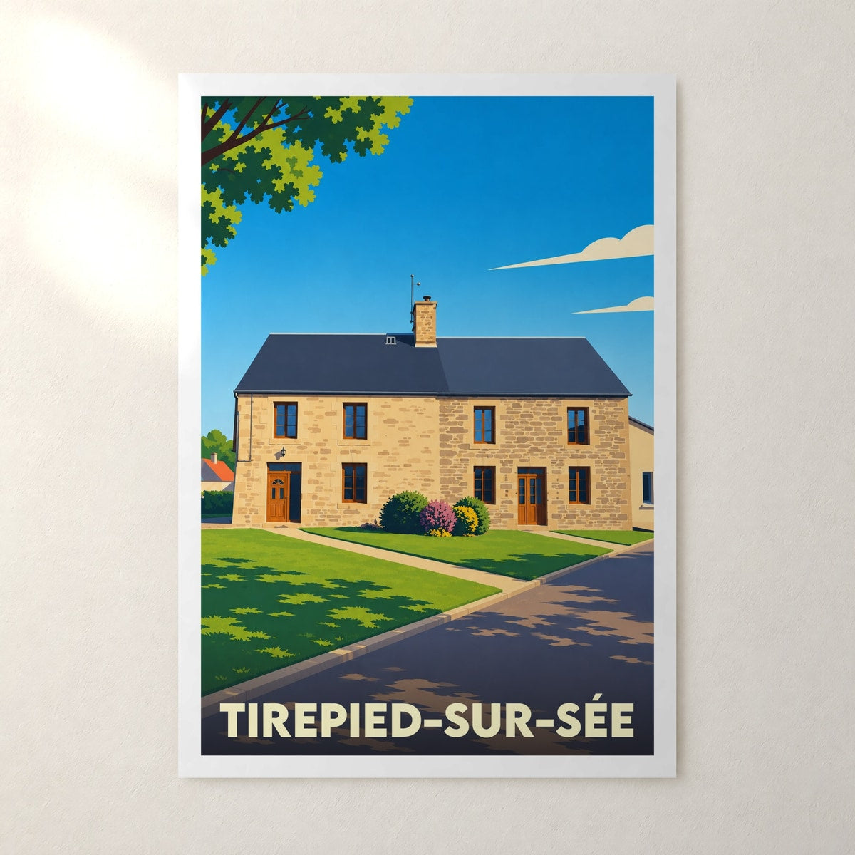 Affiche Tirepied-sur-Sée – sans cadre, accrochée au mur