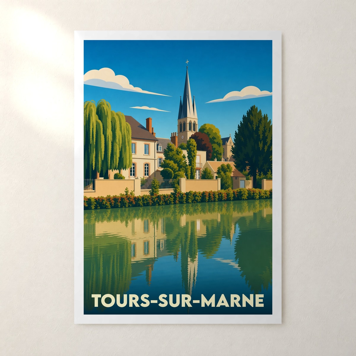 Affiche Tours-sur-Marne – sans cadre, accrochée au mur