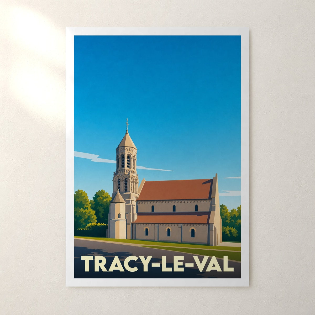 Affiche Tracy-le-Val – sans cadre, accrochée au mur