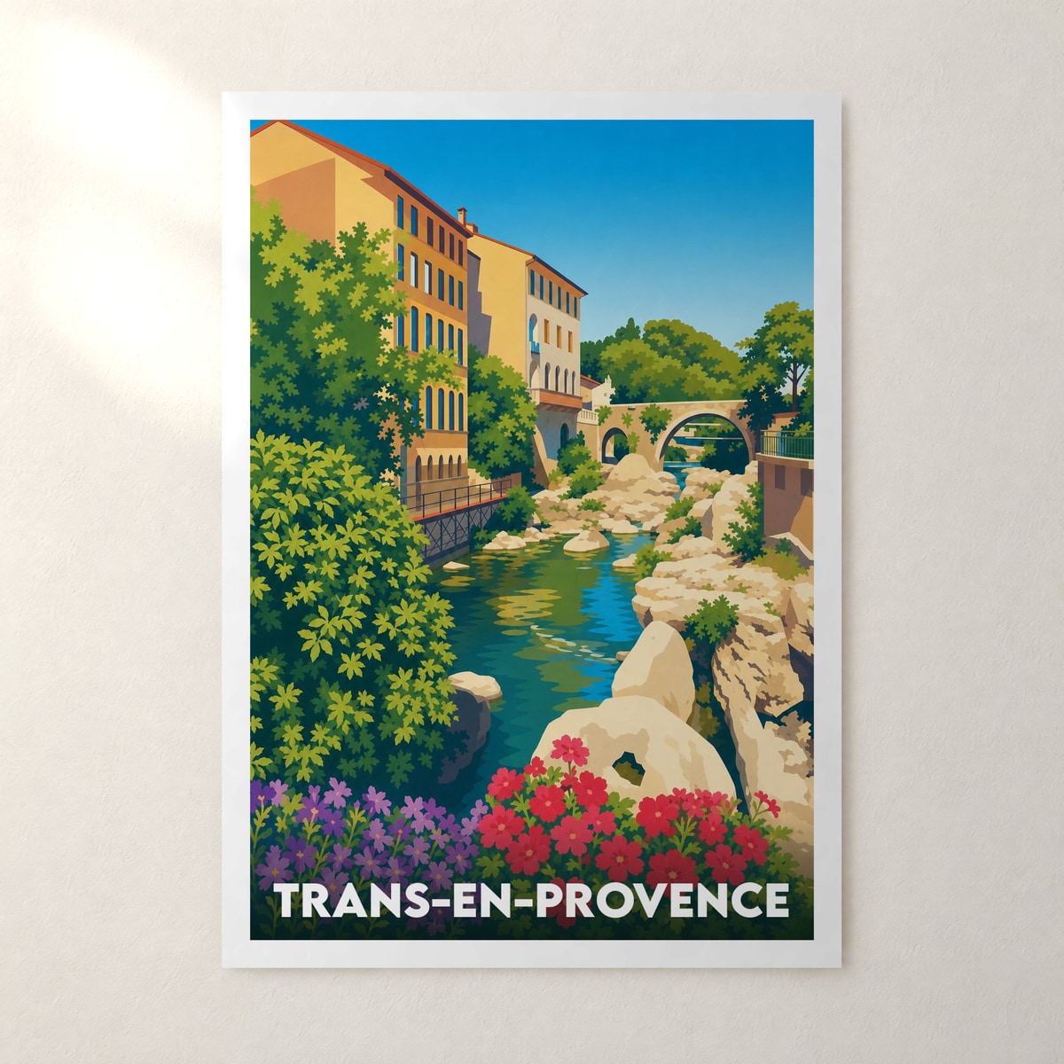 Affiche Trans-en-Provence – sans cadre, accrochée au mur