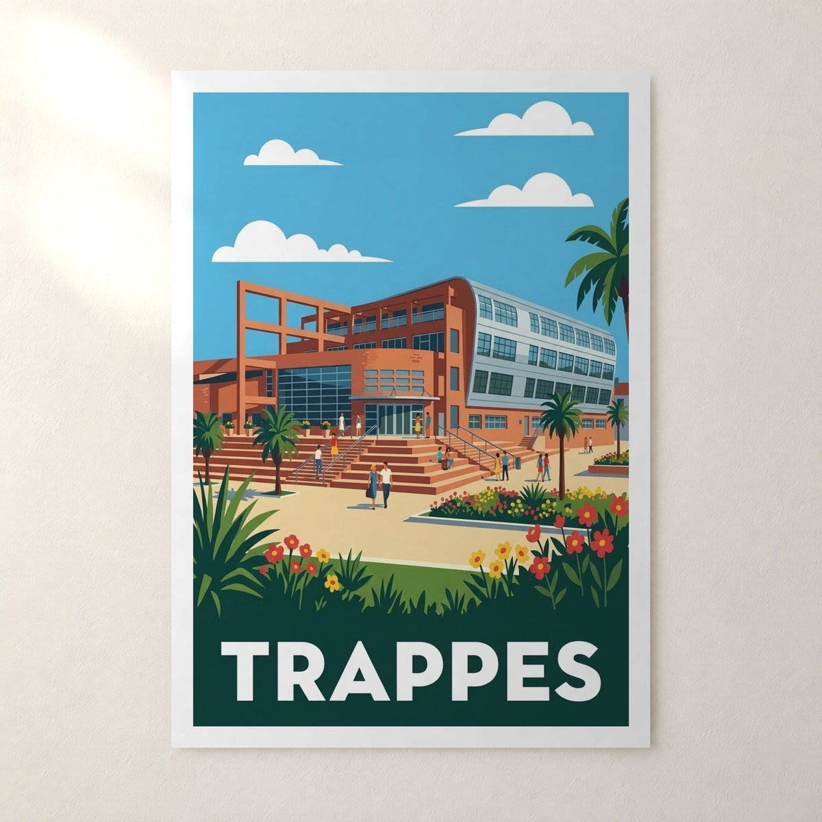 Affiche Trappes – sans cadre, accrochée au mur