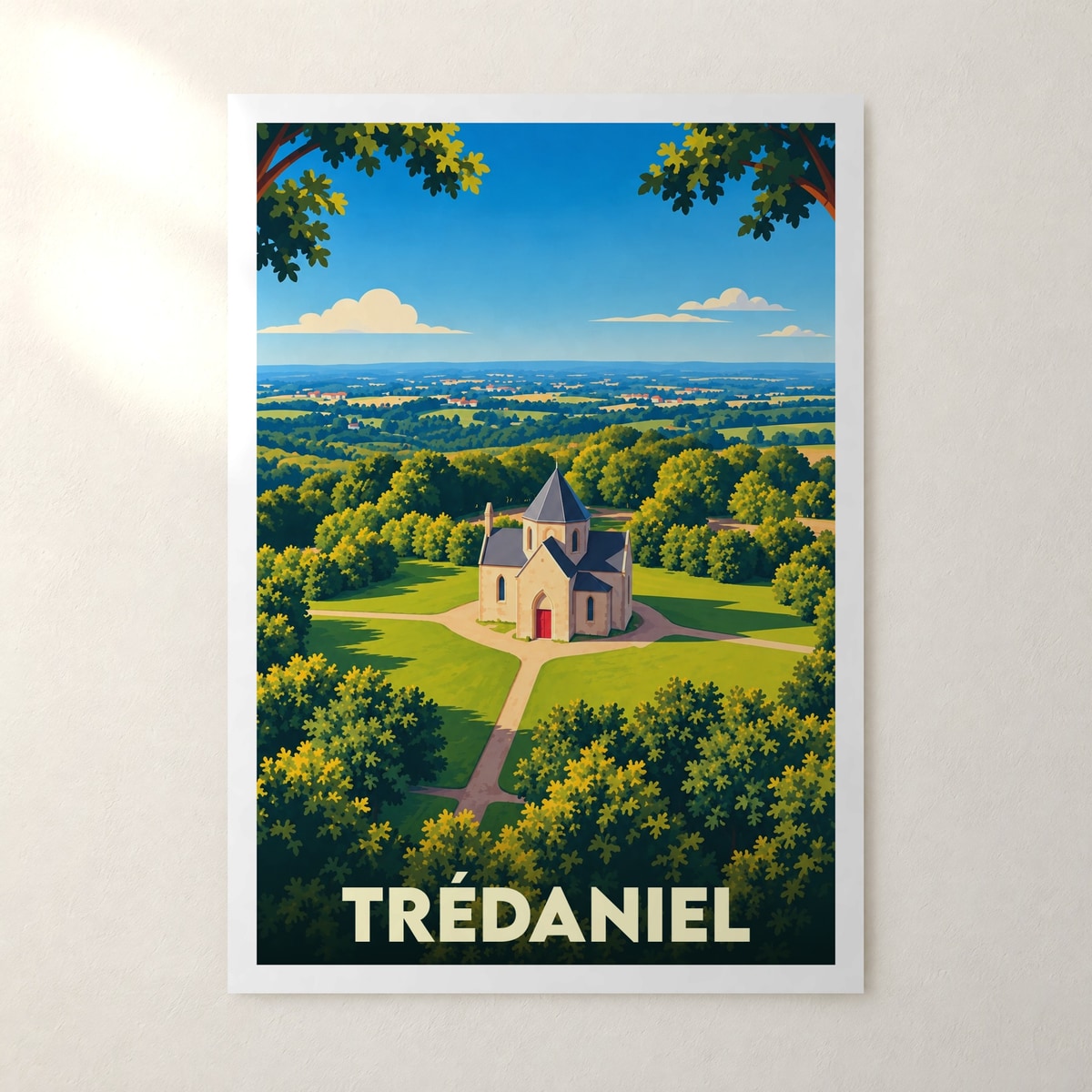 Affiche Trédaniel – sans cadre, accrochée au mur