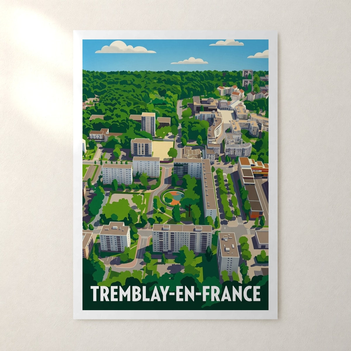 Affiche Tremblay-en-France – sans cadre, accrochée au mur