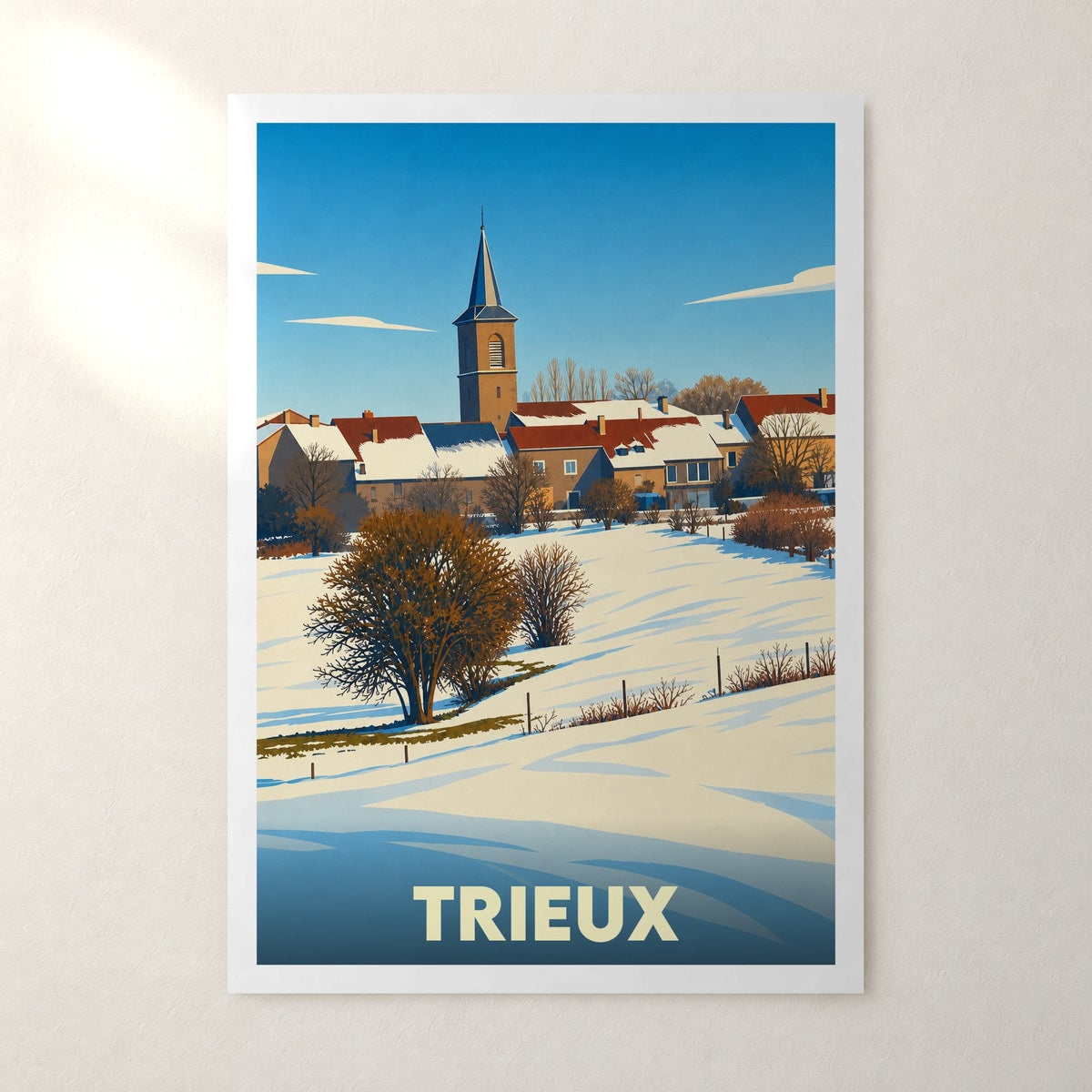 Affiche Trieux – sans cadre, accrochée au mur
