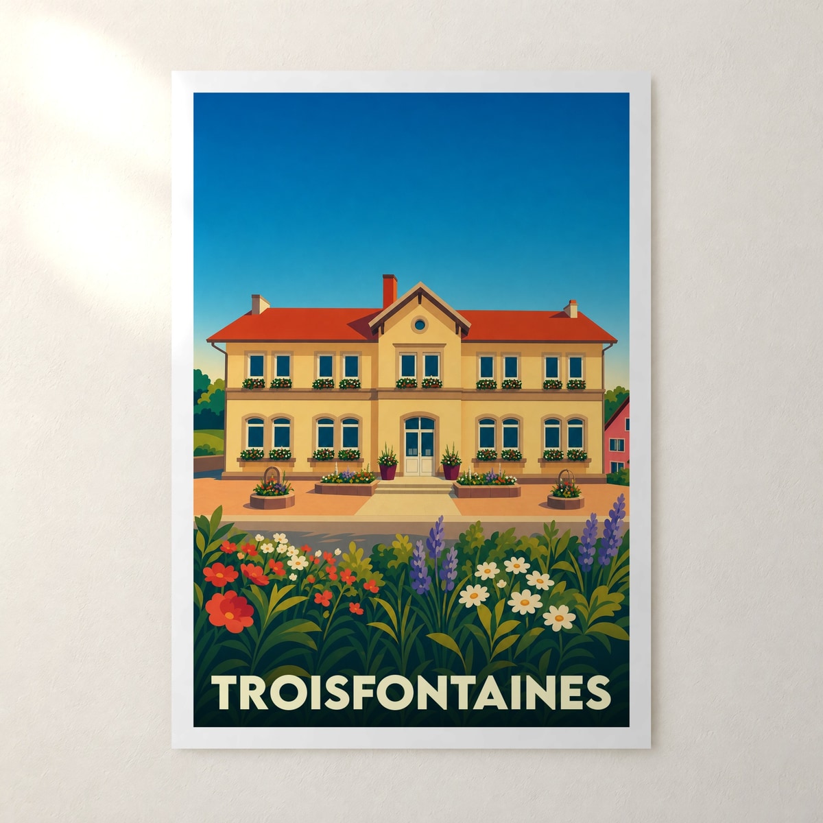 Affiche Troisfontaines – sans cadre, accrochée au mur