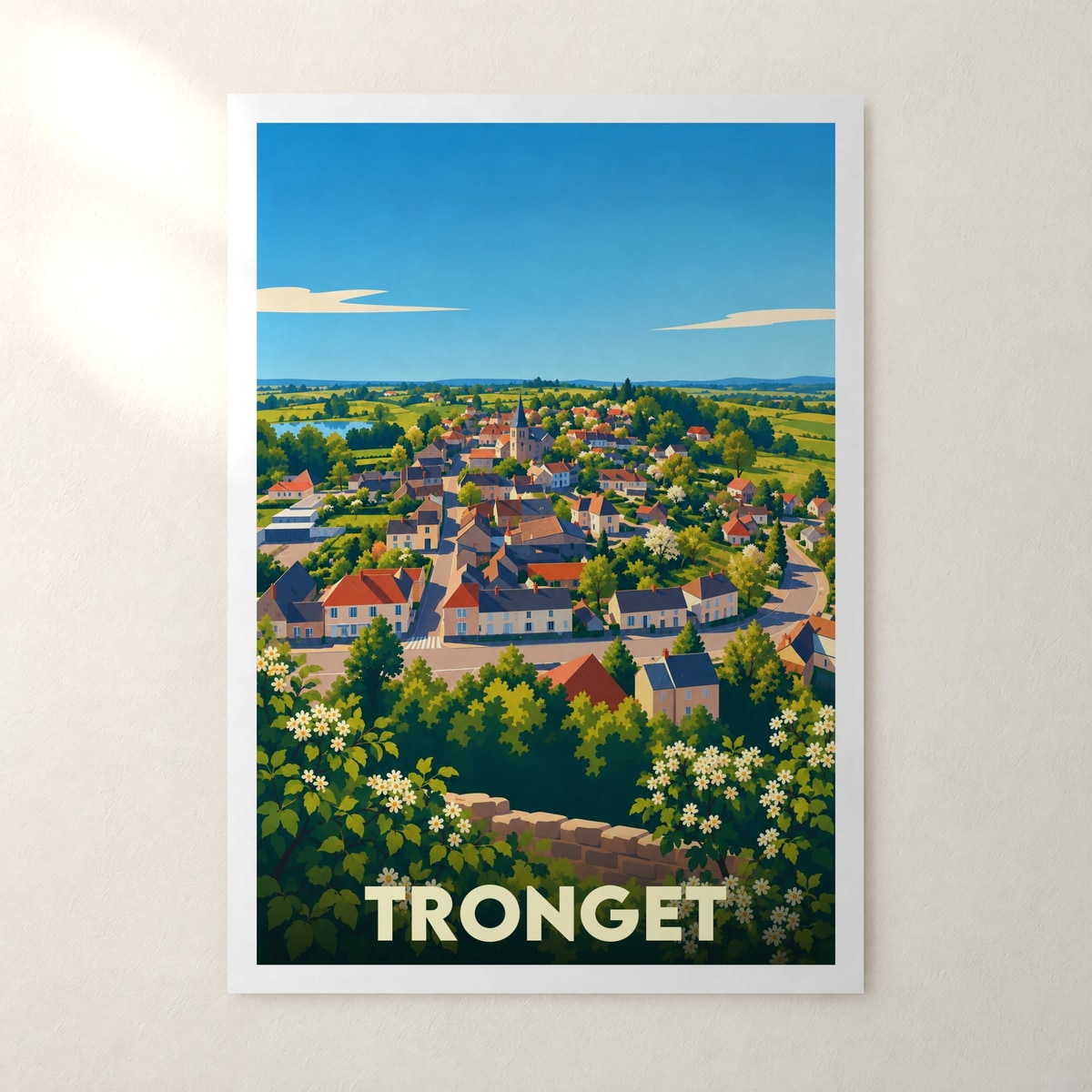 Affiche Tronget – sans cadre, accrochée au mur