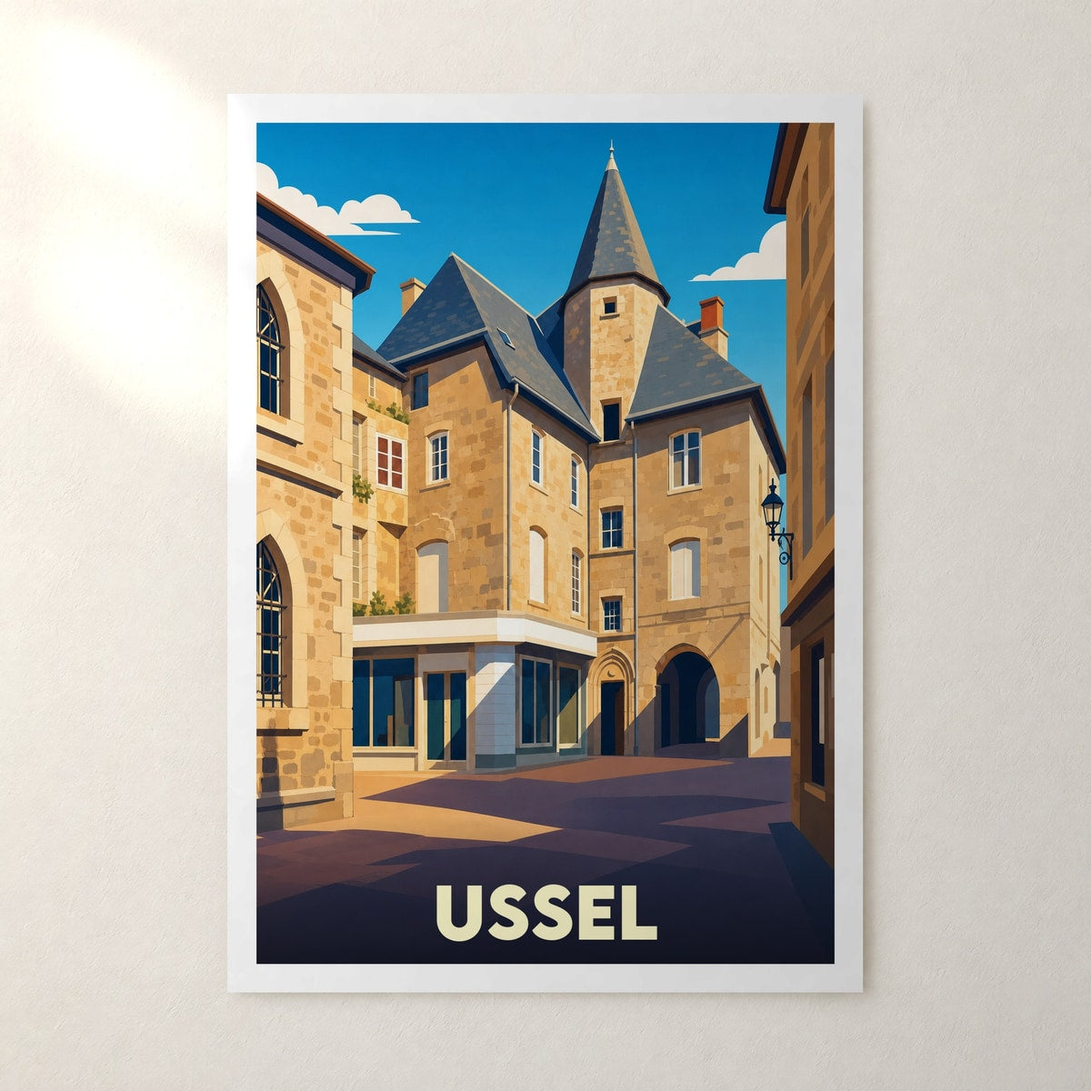 Affiche Ussel – sans cadre, accrochée au mur