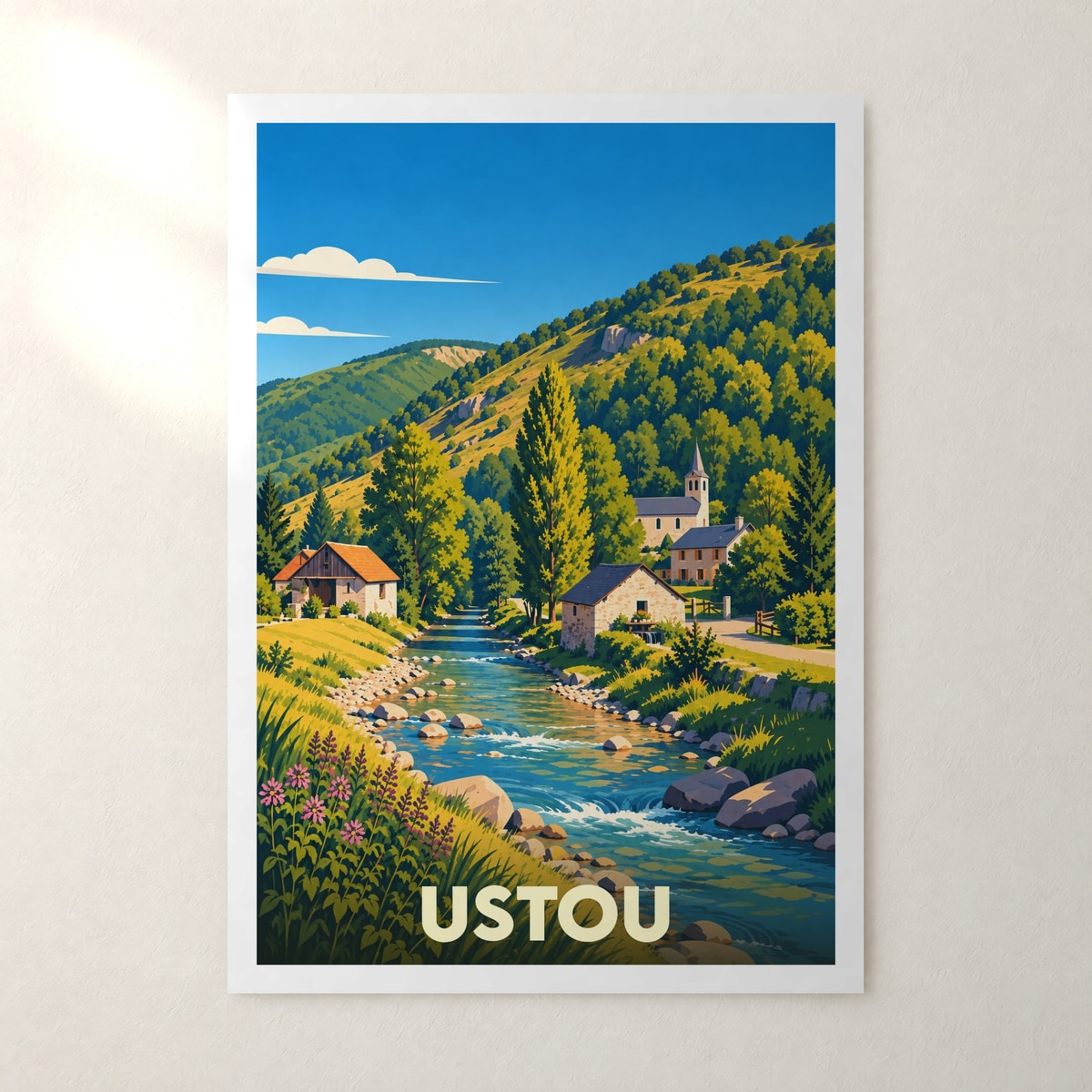 Affiche Ustou – sans cadre, accrochée au mur