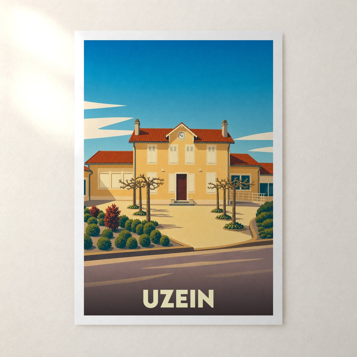 Affiche Uzein – sans cadre, accrochée au mur