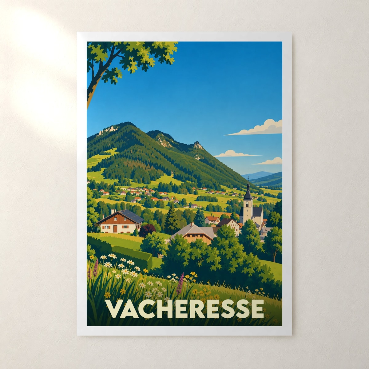 Affiche Vacheresse – sans cadre, accrochée au mur
