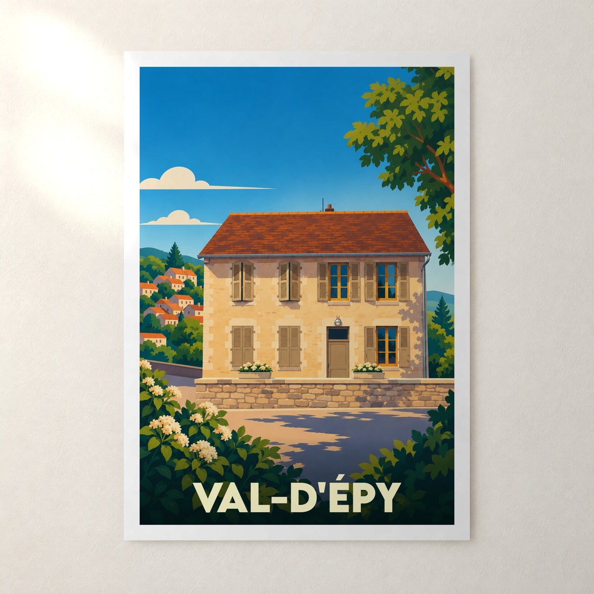 Affiche Val-d'Épy – sans cadre, accrochée au mur