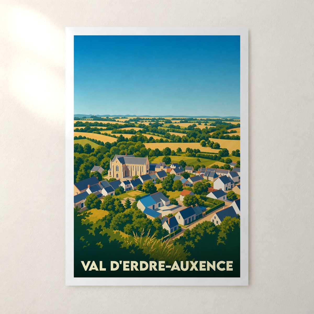 Affiche Val d'Erdre-Auxence – sans cadre, accrochée au mur