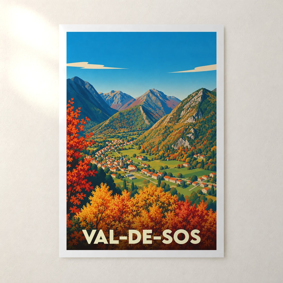 Affiche Val-de-Sos – sans cadre, accrochée au mur