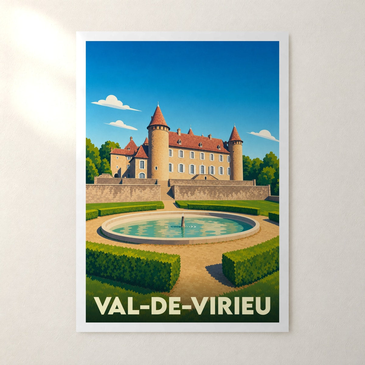 Affiche Val-de-Virieu – sans cadre, accrochée au mur
