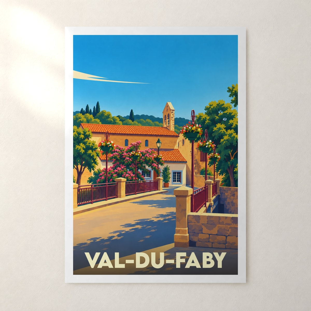 Affiche Val-du-Faby – sans cadre, accrochée au mur