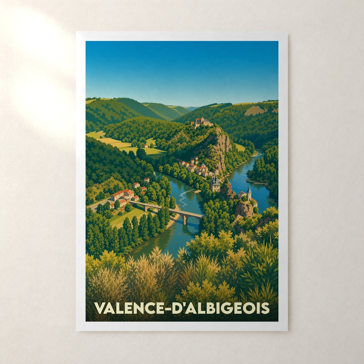 Affiche Valence-d'Albigeois – sans cadre, accrochée au mur