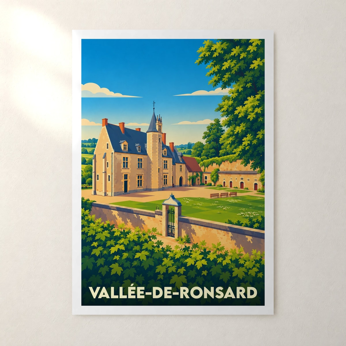 Affiche Vallée-de-Ronsard – sans cadre, accrochée au mur