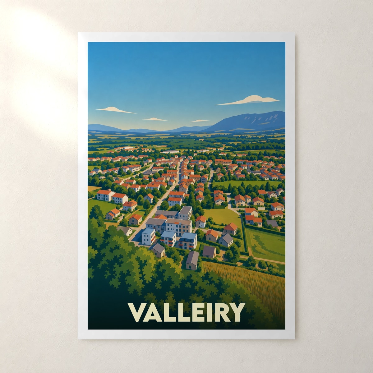 Affiche Valleiry – sans cadre, accrochée au mur