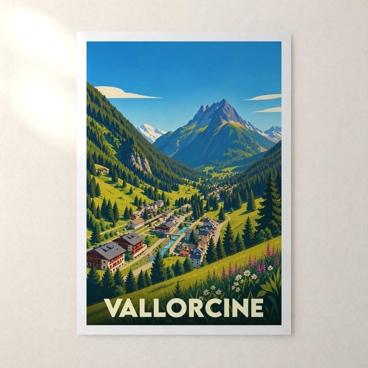 Affiche Vallorcine – sans cadre, accrochée au mur