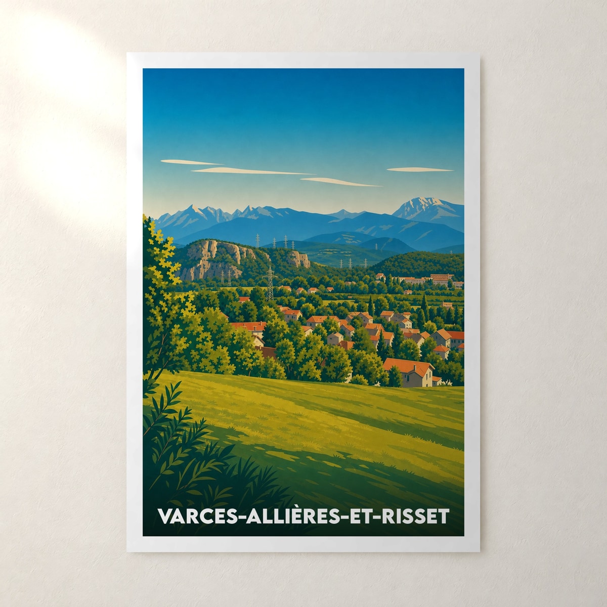 Affiche Varces-Allières-et-Risset – sans cadre, accrochée au mur