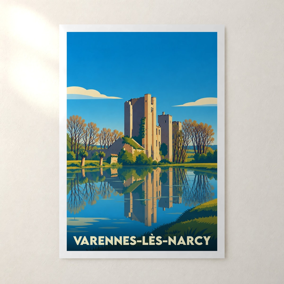 Affiche Varennes-lès-Narcy – sans cadre, accrochée au mur