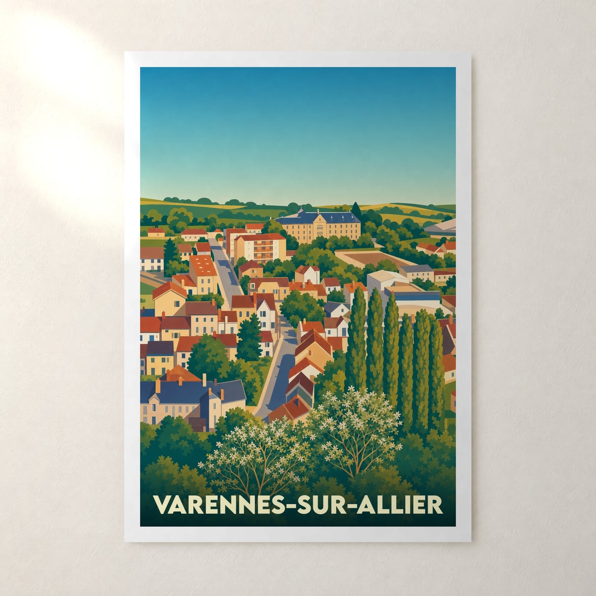 Affiche Varennes-sur-Allier – sans cadre, accrochée au mur